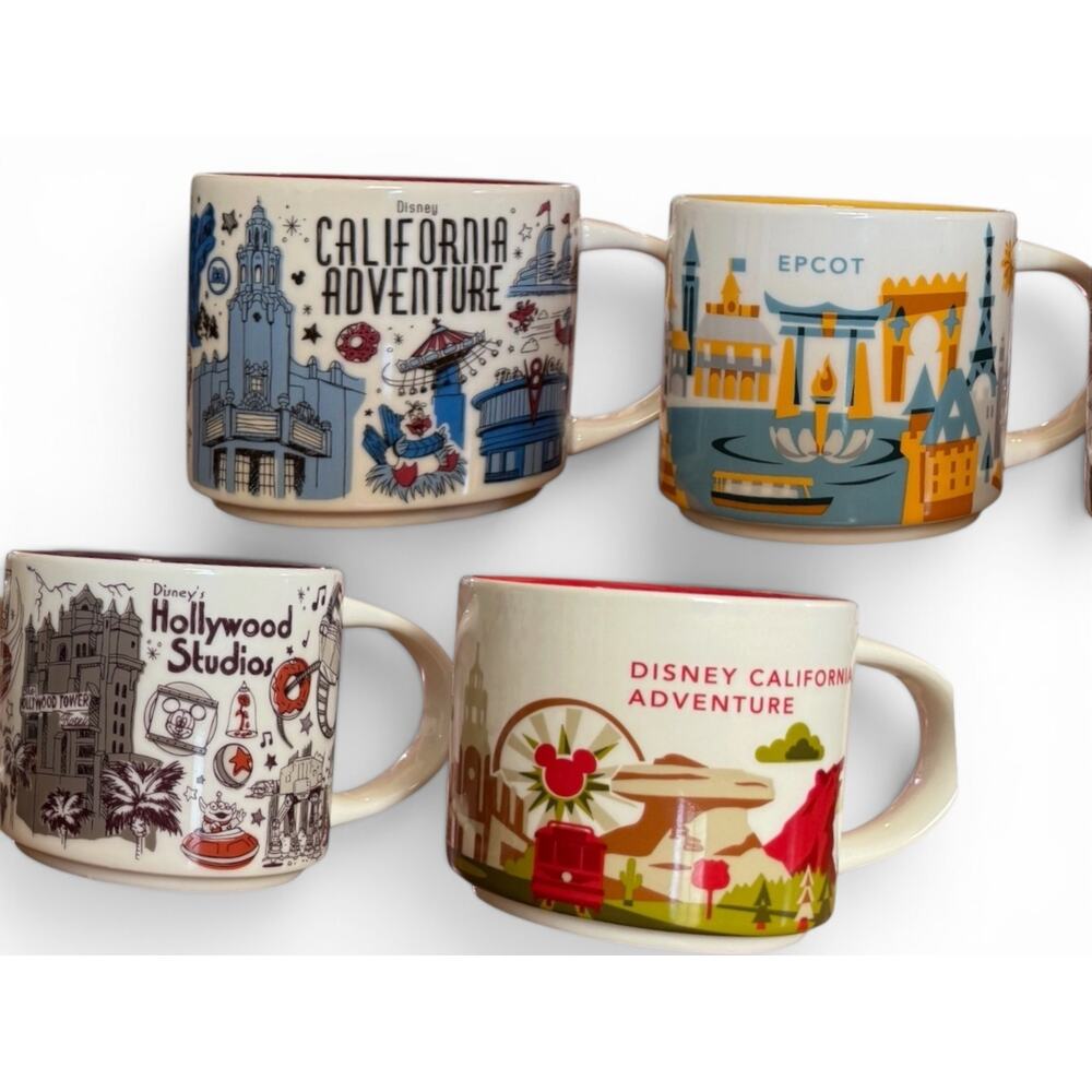 Lot 4 Starbucks Disney Parks Mugs Retired Been There You Are Here Series